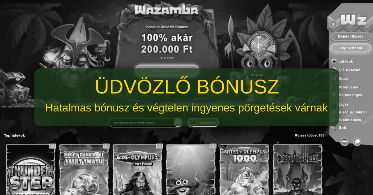 Wazamba Casino welcome bonus